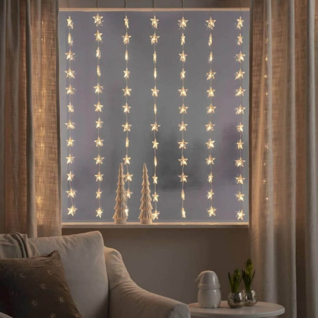 cortinas de luces navideñas