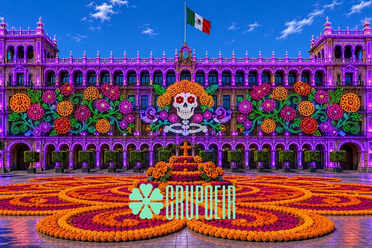 Feston Decorativo Dia de Muertos Mexico Adornos Grupoeir